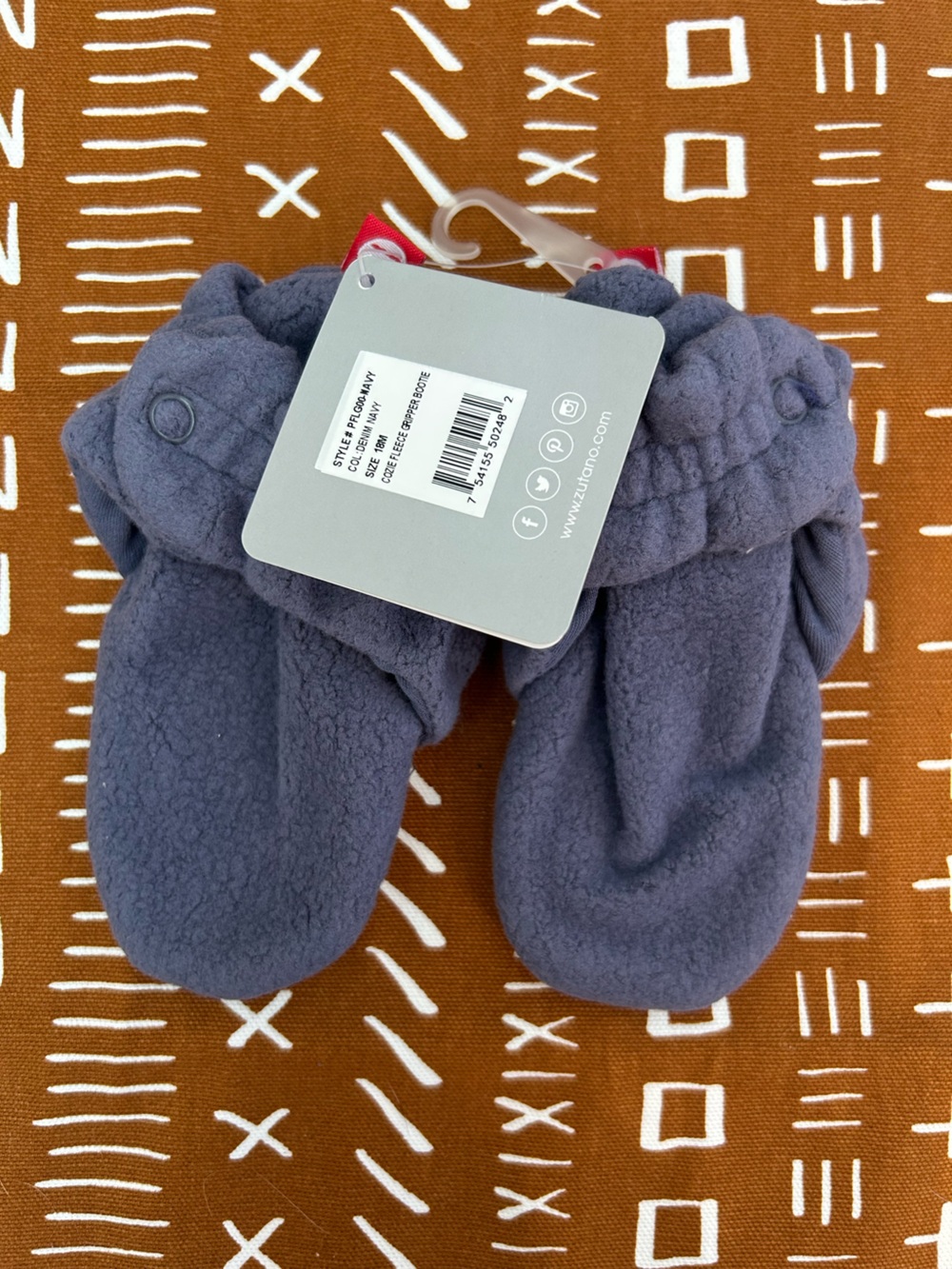 NWT Zutano Kids Fleece booties- Slate